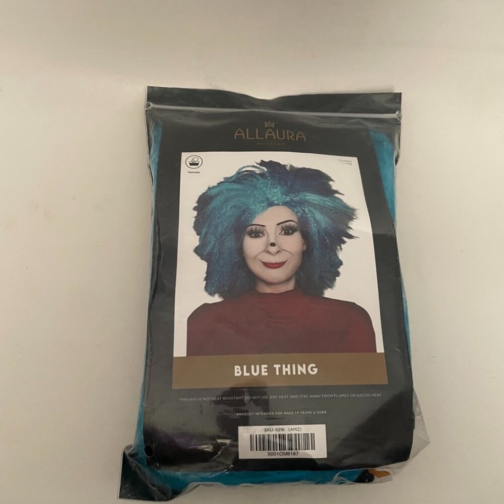Blue Thing Costume Wig